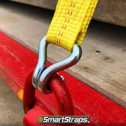 SmartStraps 30 ft. Yellow Ratchet X Tie Down Strap with 3,333 lb. Safe Work Load - 1 pack 167 - size: 30' 10000 lb