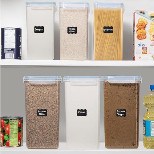 2 PC (8.5L / 287 Oz) Extra Large Pantry Flour Sugar Storage Containers Set - color: Clear