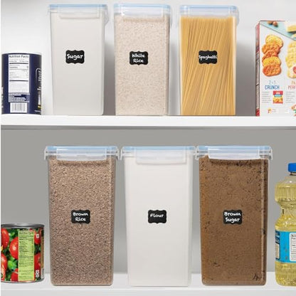 2 PC (8.5L / 287 Oz) Extra Large Pantry Flour Sugar Storage Containers Set - color: Clear