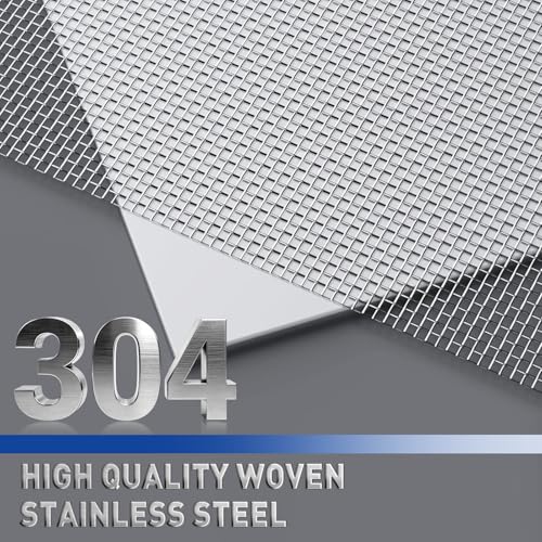 MAGZO 304 Stainless Steel Mesh Window Screen Roll 35in x 16ft - 22 Mesh - color: Silver, size: 35" x16FT