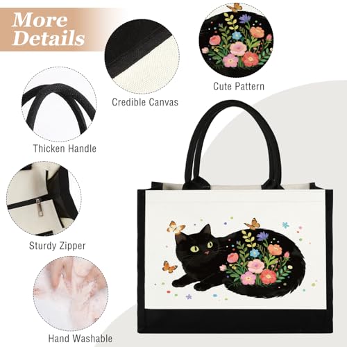 GevGuxLuo Tote Bag for Women Animal Lover Bag Gift for Women - color: Cats