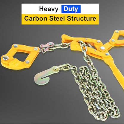 47.25" Chain Link Fence Strainer, Heavy Duty Barbed Wire Tensioner | Chain Strainer Wire Tensioner Labor-Saving Lever Design Capacity 2200lbs for Farm - color: Yellow