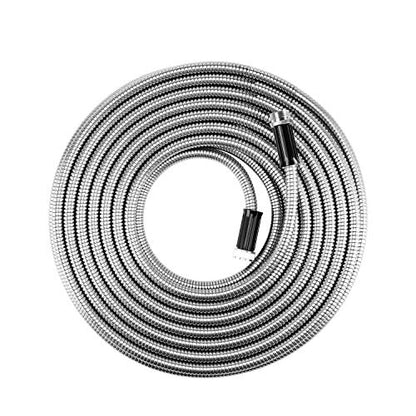 Beaulife Metal Garden Hose 25 ft Flexible No Kink Lightweight RV Drinking Water Hose Extension Leader Hose Heavy Duty Outdoor - size: 25Ft