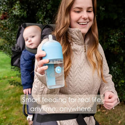 PopYum 9 oz Blue Anti-Colic Formula Making Baby Bottles, 3-Pack - color: Blue, size: 9 Ounce (Pack of 3)