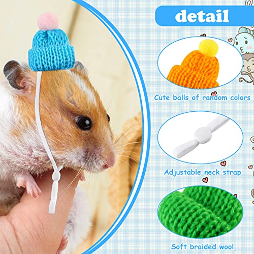 MTLEE 20 Pcs Pet Snake Knitted Hat with Adjustable Elastic Chin Strap