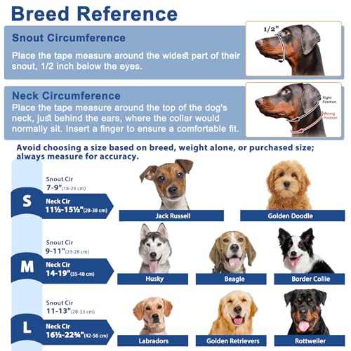 BARKLESS Dog Head Collar, Reflective Head Halter for Small Medium Dogs - size: S (Snout 7-9 '')