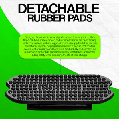 Flex Stainless English Saddle Stirrups Iron Pads Knee Ankle Stress Pain Relief - size: 5 Inch
