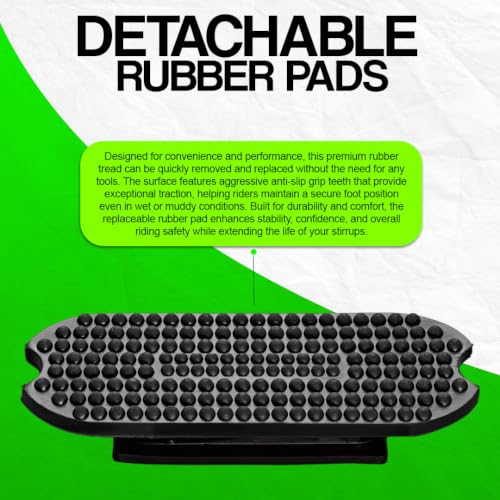 Flex Stainless English Saddle Stirrups Iron Pads Knee Ankle Stress Pain Relief - size: 5 Inch