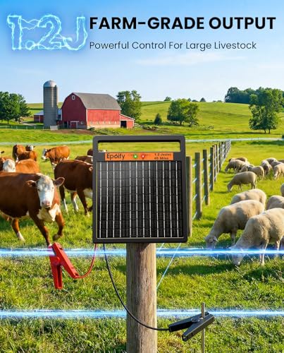 Solar Electric Fence Charger LD02, 1.2J with Short Circuit Alarm