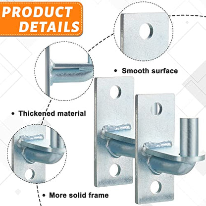 Dunzy 8 Pcs Wall Mount Gate Hinges, Heavy Duty Wall Plate Hinges for Farm Gates, Mount Gate Hinge with 5/8 Hinge Pin Outdoor Chain Link Fence