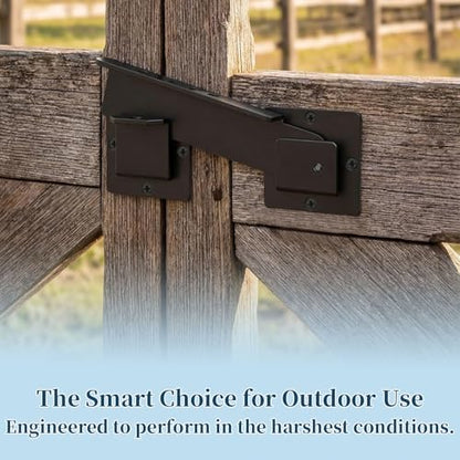 9-Inch Heavy Duty Flip Gate Latch with 4 Padlock Holes 4mm Thick Carbon Steel Adjustable Door Latch for Sliding/Swing Gates, Barn, Shed, Garage, Yard, Fence (9 inch (Included Lock)) - size: 9 inch(Included Lock)