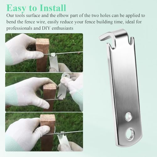 6 Pcs Fence Wire Twister for T-posts, Barb Wire Twisting Tool, 2 Holes