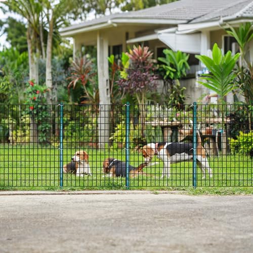 ARIFARO Fence Posts 3 Feet, 16-Pack, Heavy Duty U Post, Metal Fence Post - color: Green 16 PCS, size: 3 FT