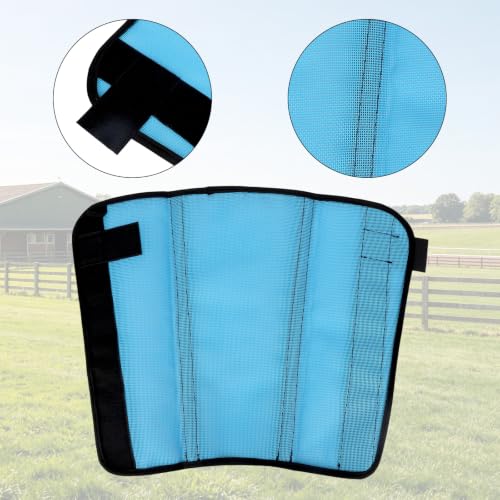 NQEUEPN 4pcs Fly Boots for Horse, Durable Loose Breathable Fly Boots (Blue)