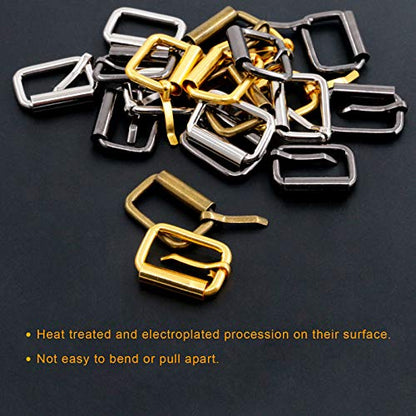 1 inch 25mm Metal Belt Buckle Hardware Assortment Webbing Strap Loops Clasp for Belt Craft DIY Accessories - style: Roller Pin Buckles