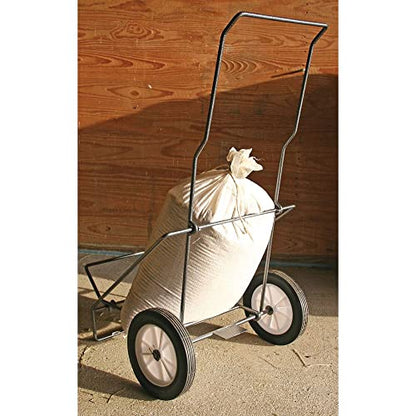 Easy-Up Fold Up Manure Dolly | Transports Full Loads Easily | Heavy Duty Powder Coated Steel Frame | Versatile Use | Folds Flat for Easy Storage and Transport | 5 Year Warranty