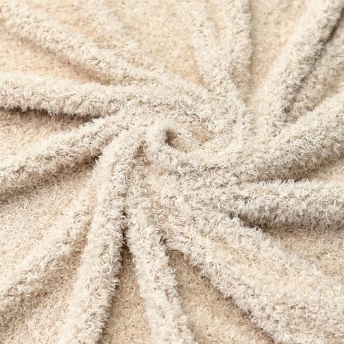 Surf turtle Apricot Curly Teddy Fleece Faux Fur Fabric 36" x 59" - color: Apricot, size: 36 x 59 inches