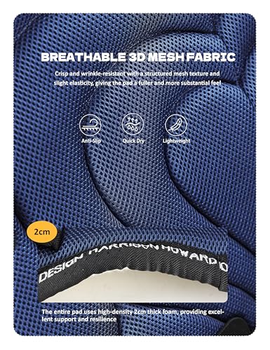Harrison Howard Bareback Horse Riding Pad Breathable Mesh Cushioned No-Saddle Pad with Girth for Trail Training - color: Navy