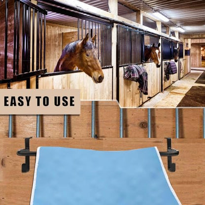 2Pcs Blanket Rack with Tack Rack,Portable Blanket Bar for Hanging Horse Blankets Pads Saddle Blankets,36 Inch - style: Blanket Bar-2PCS