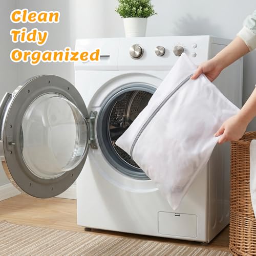2Pcs Delicate Mesh Washing Bag for Laundry Extra Large Durable Laundry Bags Travel Organization Bag for Lingerie Clothes Sweater Cotton Clothes Shoes Sock 24 x 24 Inches(2XXL)