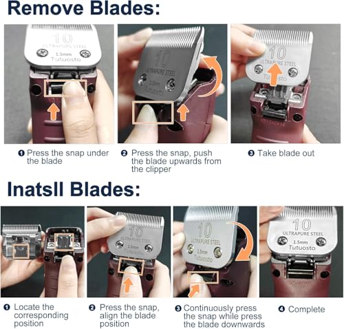 (10#&30#) Clipper Blade Compatible with Andis,Wahl and Oster Dog Clippers - color: 10#&30#