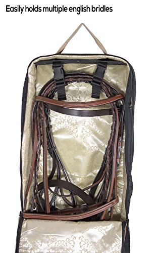 Front Open 3 Layers Padded Bridle Halter Horse Tack Carry Bag - color: Turquoise
