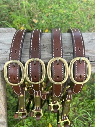 Leaders Leather Halter for Horses with Customized Engraved Name Plate Option Halter for Horse - size: Horse Size
