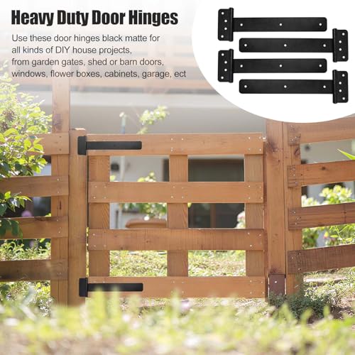 4 Pack 13" Large Heavy Duty Gate Hinges Gate Tee Hinge - color: T-strap, size: 11 Inch - 4 Pcs