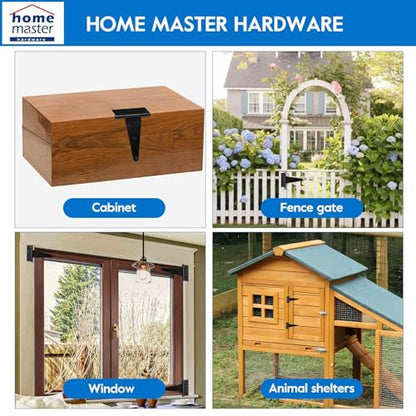 HOME MASTER HARDWARE 8" Heavy Duty Gate Hinges, 4 Pack T Strap Hinges - size: 8 in-4 Pack
