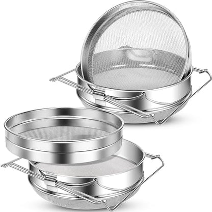 Nuogo 2 Set Honey Strainer for 5 Gallon Bucket Stainless Steel Honey Filter Double Sieve Strainer Bee Keeping Equipment Filter Bee Keeping Extract Tools