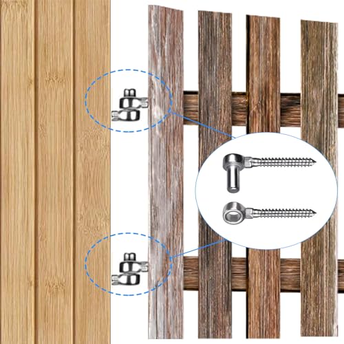 Farm Gate Hinge, 2 Pair Stainless Steel Heavy Duty Wood Gates Hinges, M12 Fence Gate Hardware,Screw Hinges to Mount for Wooden Gates Fences