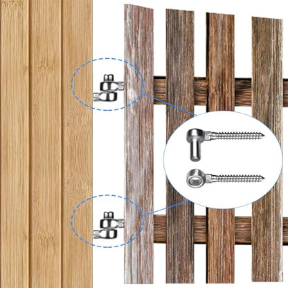 Farm Gate Hinge, 2 Pair Stainless Steel Heavy Duty Wood Gates Hinges, M12 Fence Gate Hardware,Screw Hinges to Mount for Wooden Gates Fences