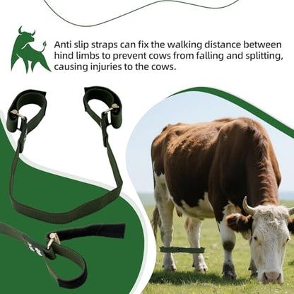 Cow Hobble Milking Restraint Adjustable Anti-Kick Cattle Hoof Binding Strap - color: GREEN