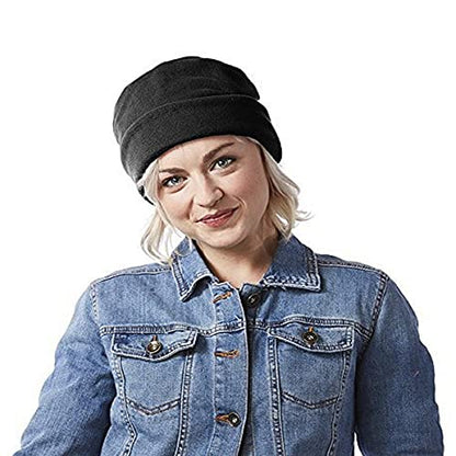 Screamer Women's Fleece Rollup Beanie - color: Black