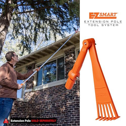 EZ Smart Mini Gutter Rake - Tool Only - Clean Gutters Without a Ladder | Clears Stuck Leaves • Reaches Tough Spots • No Ladder Needed - size: Tool Only