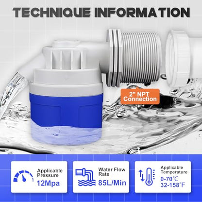 2" Water Float Valve for Water Tank, Water Troughs, Pond, Pool, Livestock - color: 2" Side Inlet
