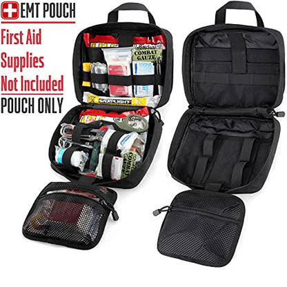 LIVANS Medical Bag, First Aid Bag Empty for Emergency & Trauma Kits - color: Black