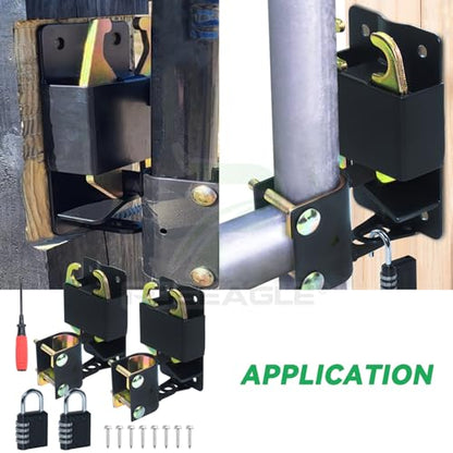 Upgraded 2 Pack 5 inch Black S16100700 Two Way Lockable Gate Latch - size: A7 2xLockable Gate Latch