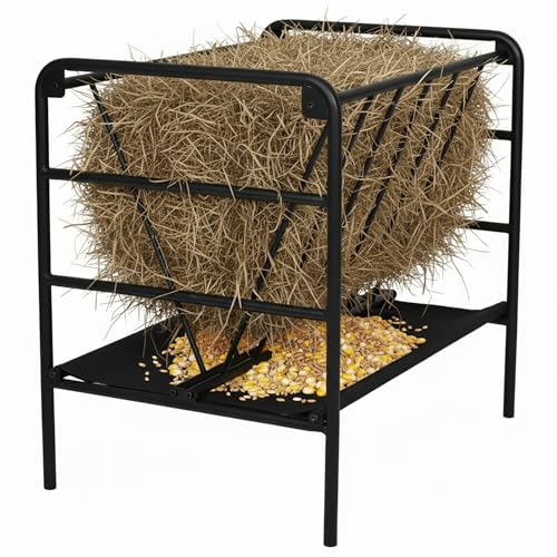 Hay Feeder, 35 Gallon Heavy-Duty Pasture Feeder