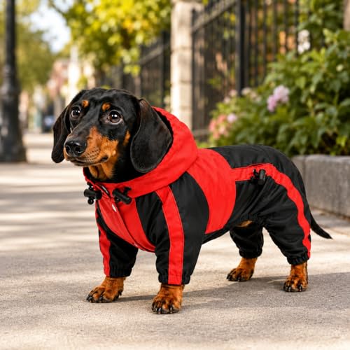 Pet Apparel Large Dog Clothing Raincoat Pet Clothes Rain Coat For Big Large Dogs Red Green Waterproof (L-S, Red) - color: Red, size: L-S (Medium Dog ~30lbs)