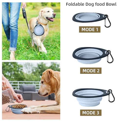 LEAWALK 3-5 LBS Cat Dog Food Storage Container Upgraded Large Nozzle BPA-free, Plastic Pet Food Storage Containers With 4 Sealed Clasps, 1 Measuring Cup and With Folding Bowl (Blue 1Pack)