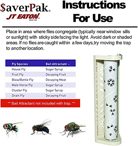 $averPak JT Eaton Stick-A-Fly Glue Fly Stick Trap (12 Pack) Case Pack - size: 12 Pack