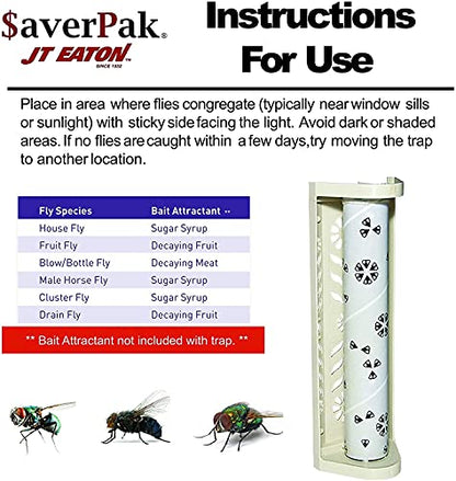 $averPak JT Eaton Stick-A-Fly Glue Fly Stick Trap (12 Pack) Case Pack - size: 12 Pack
