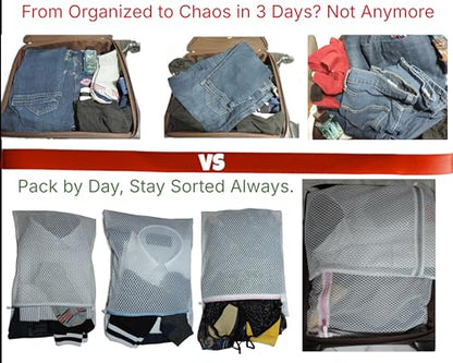 Mesh Laundry Bags for Delicates – 3 Pack (12”×16”) with Color-Coded Zippers, Protects Clothes from Damage, Breathable Honeycomb Mesh, Washer & Dryer Safe bags - Ideal for Bras, Lingerie & Socks
