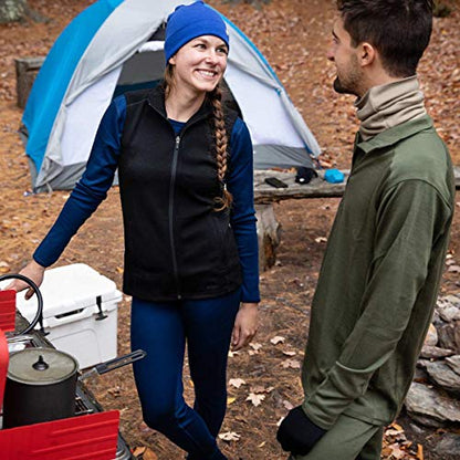 100% Merino Wool Vest - Women's Expedition Heavyweight Vest - color: Black, size: X-Large
