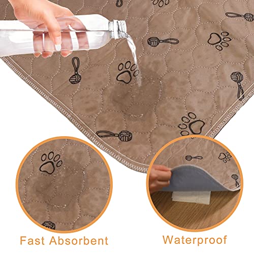 Peepeego 2Pack 36"x36" Pee Pads Washable Waterproof Rugs for Dog Training - size: 2Pack 36x36