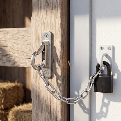 Metal Bucket Hooks for Horse Stalls, Wall-Mounted Feed Holder (2 Pcs)