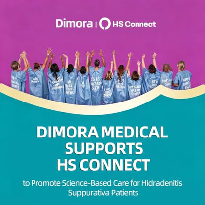 Dimora Utra Soft Silicone Foam Dressing 6x6 Hidradenitis Suppurativa Pads - size: 6" x 6" (5 PCS)