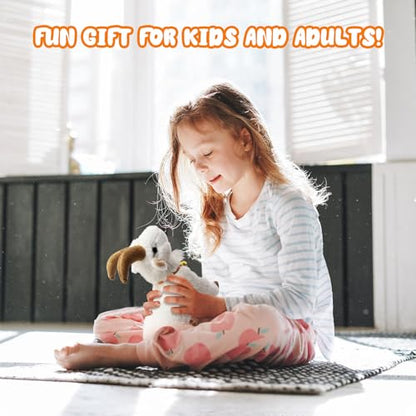 WYZOID Screaming Goat Toy, Screaming Goat Plush Toy, Makes Fun Screaming Goat Sounds, Features Goat Bell, Fun Gifts for Friends and Co-Workers