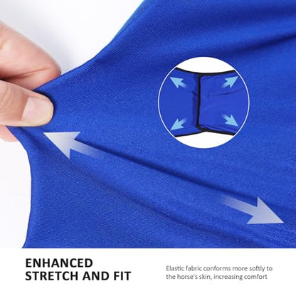 Horse Fly Mask Large Space Breathable UV Protection Equine Mask with Reflective Features on Ears Royal Blue M